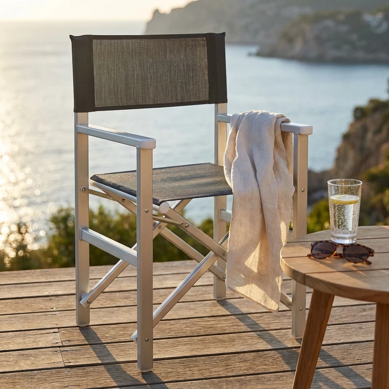 Poltrona da spiaggia e campeggio regista in Alluminio Textilene cm 55x46x88 - LIP