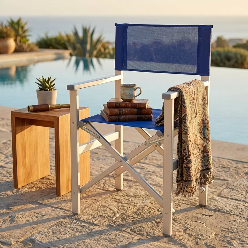 Poltrona da spiaggia e campeggio regista in Alluminio Textilene cm 55x46x88 - LIP
