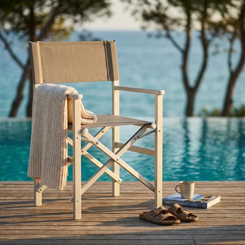 Poltrona da spiaggia e campeggio regista in Alluminio Textilene cm 55x46x88 - LIP