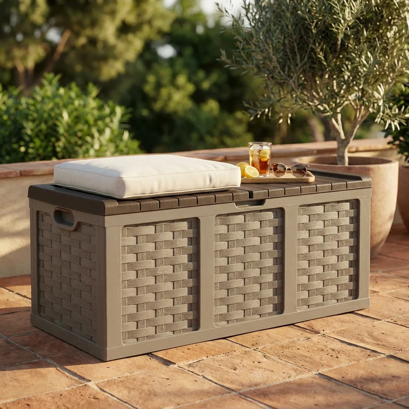 Cassapanca baule da esterno XL in Plastica cm 157 5x75x63 5 - CORIE