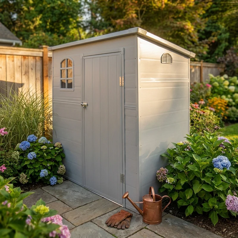 Casetta da Giardino porta attrezzi in Plastica cm 191x111x194 - GALE