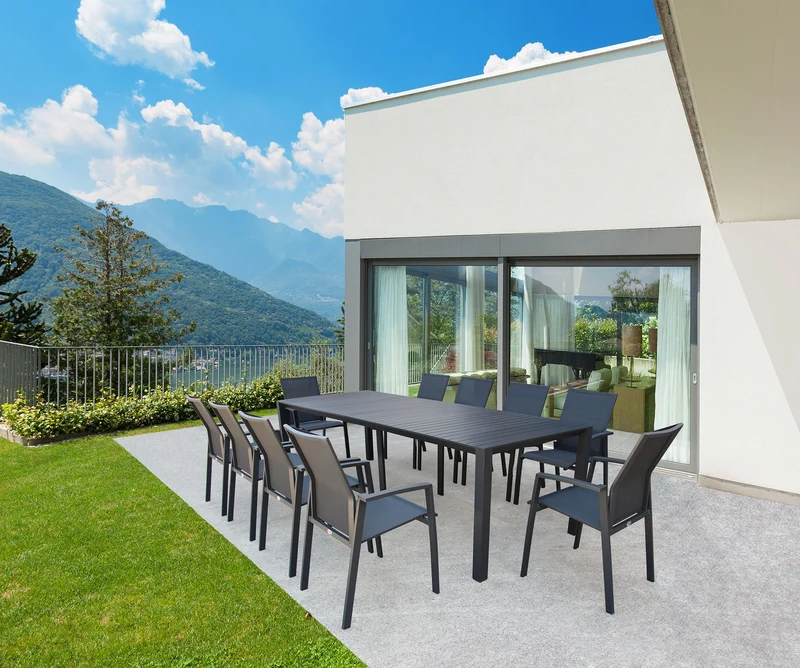 consolle da giardino in alluminio allungabile cm 100x51 50/260 - CALIFORNIA