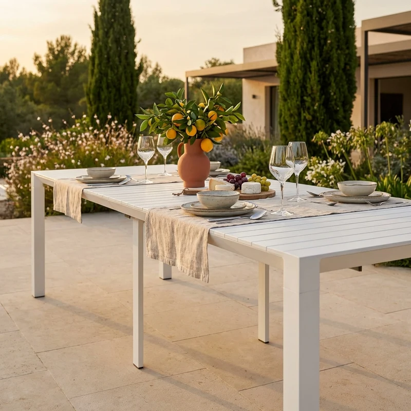 consolle da giardino in alluminio allungabile cm 100x51 50/260 - CALIFORNIA