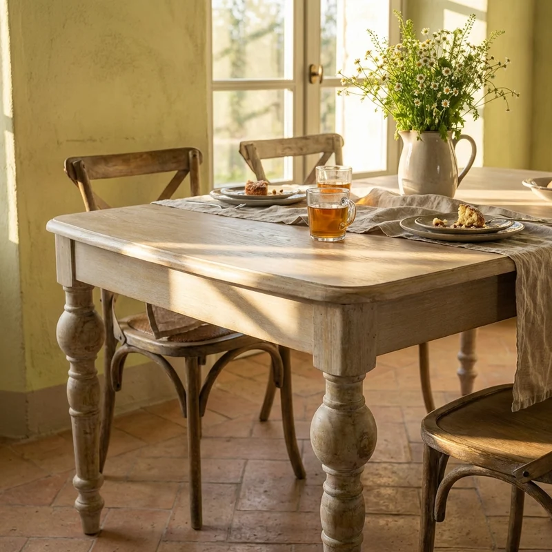 Tavolo da Pranzo Vintage Shabby Chic cm 150-190x100 cm - CROSS