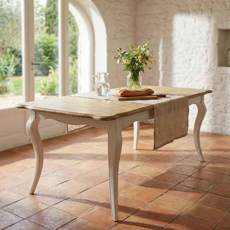 Tavolo da Pranzo Vintage Shabby Chic cm 160x100 cm - CROSS