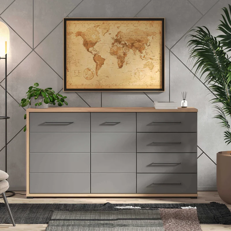 madia due ante quattro cassetti moderna cm 161 5x40x84 h - ELLI
