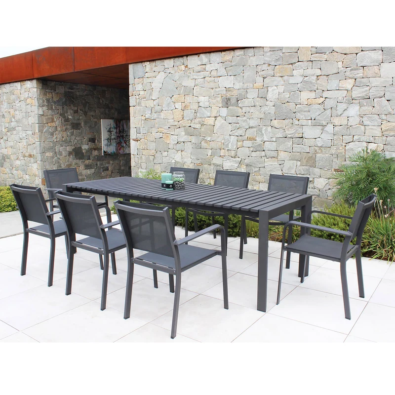 Tavolo da giardino allungabile in alluminio 182/237x90 cm - THALIA