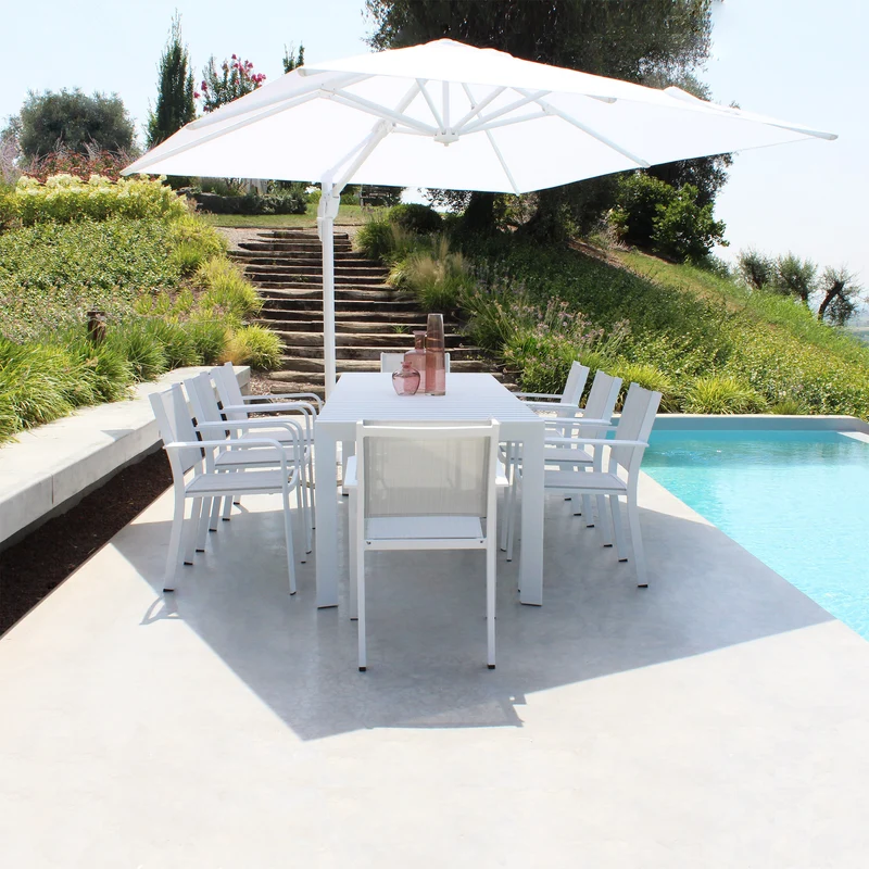 Tavolo da giardino allungabile in alluminio 182/237x90 cm - THALIA