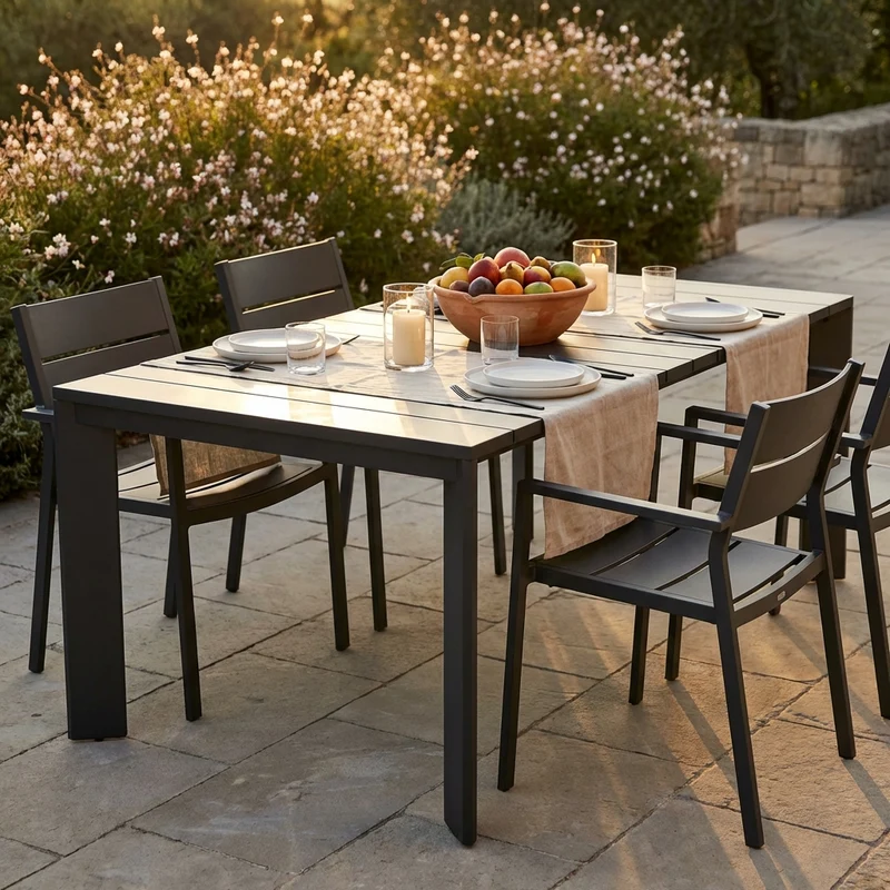 Tavolo allungabile da giardino in Alluminio 150/200x100 - UNA