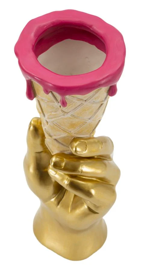Cono portafiori in metallo decorativo 12,5x11x31 cm - CONO