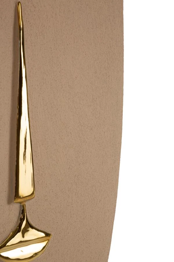 Decorazione murale in metallo stile etnico 25x6,5x39,5 cm - LAGOS