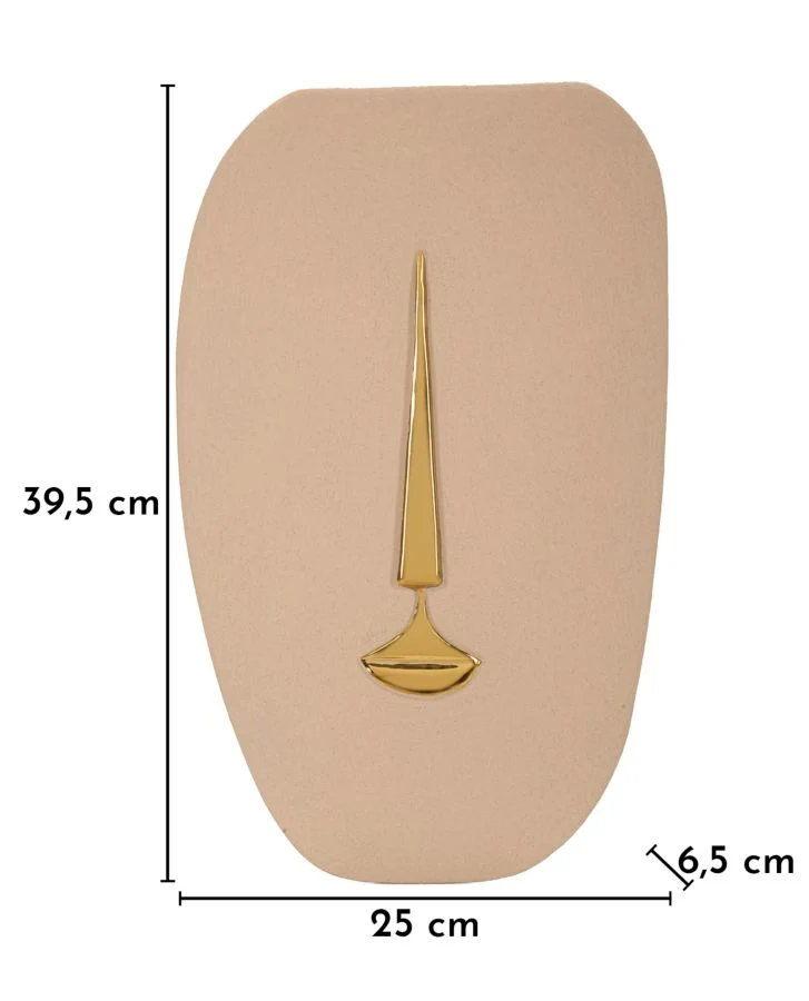 Decorazione murale in metallo stile etnico 25x6,5x39,5 cm - LAGOS