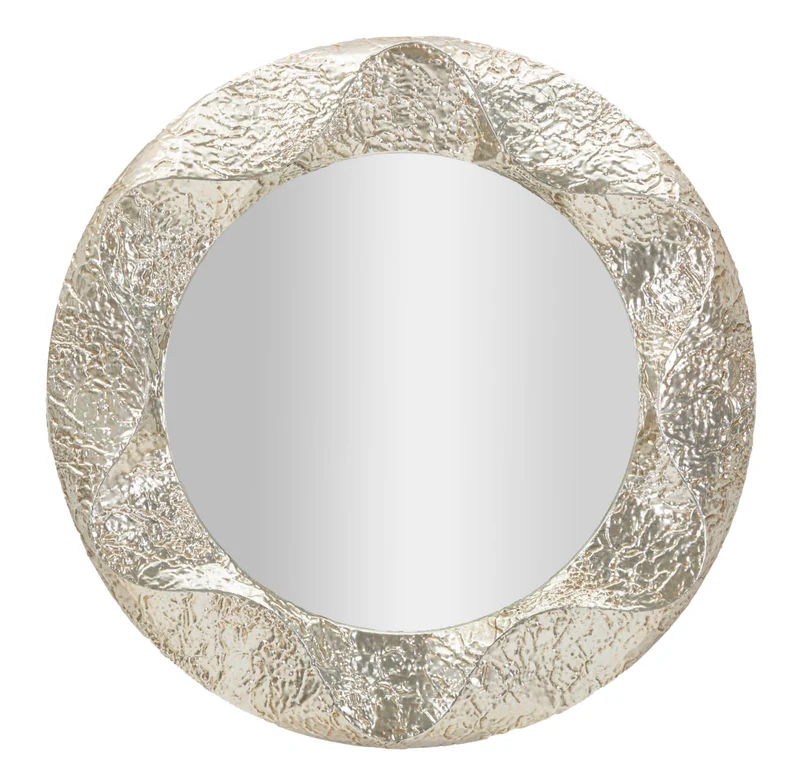 Specchio da parete rotondo con cornice larga 104 cm diametro - ARGELUX