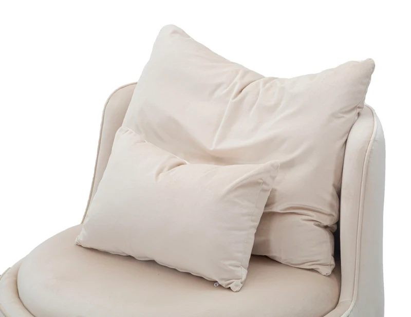 Poltrona rotonda imbottita in tessuto con decori dorati - PARIS SPACEREMA GOLD