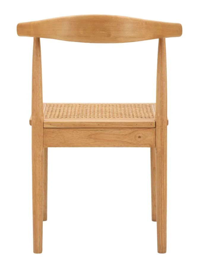 Sedia in Legno con Schienale Giapponese e Seduta in Rattan Set 2 Pezzi - JAPAN