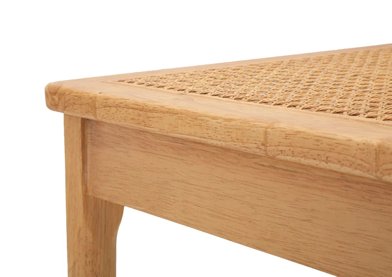 Sedia in Legno con Schienale Giapponese e Seduta in Rattan Set 2 Pezzi - JAPAN