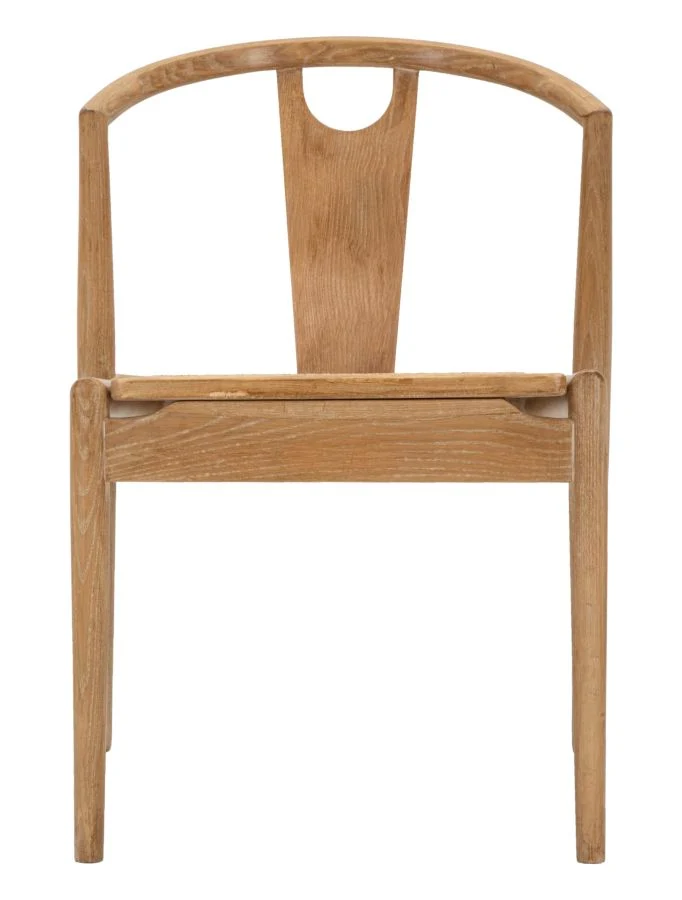 Sedia in Legno con Schienale Stile Giapponese e Seduta in Rattan - JAPAN