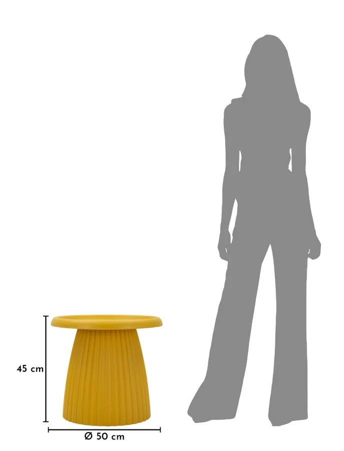 Tavolino rotondo design organico diametro 50 cm altezza 45 cm - GEAX