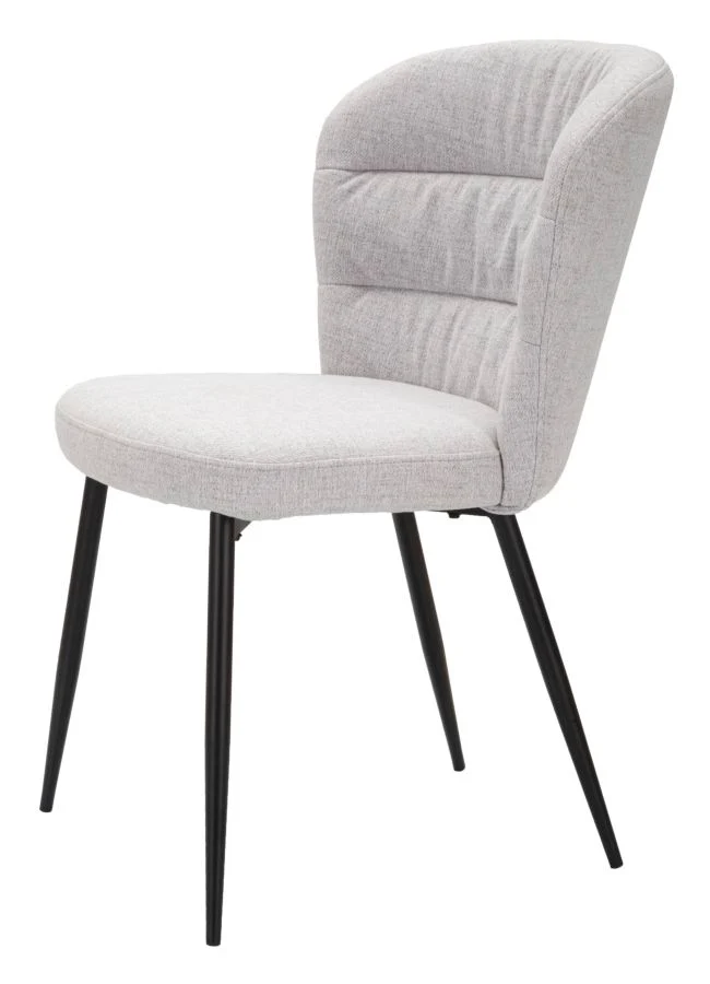 Sedia imbottita in tessuto con gambe in metallo set 2 pezzi - LOSANNA