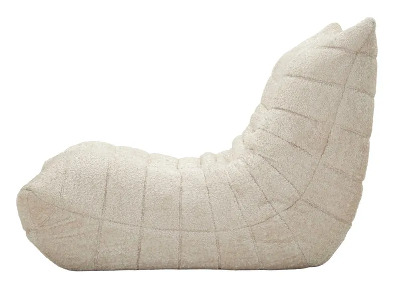 Poltrona design organico in tessuto bouclé per soggiorno moderno - MASK