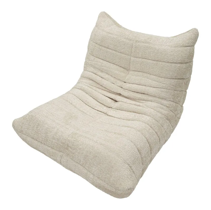 Poltrona design organico in tessuto bouclé per soggiorno moderno - MASK