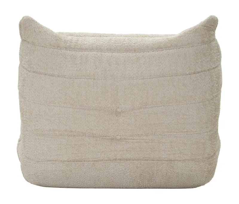 Poltrona design organico in tessuto bouclé per soggiorno moderno - MASK