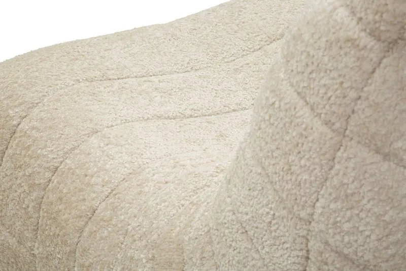 Poltrona design organico in tessuto bouclé per soggiorno moderno - MASK