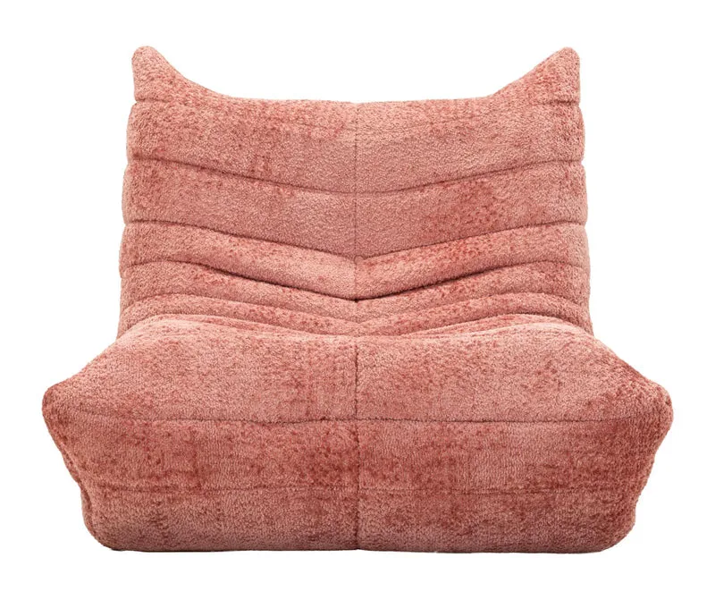 Poltrona design organico in tessuto bouclé per soggiorno moderno - MASK