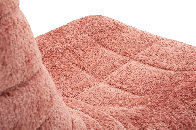 Poltrona design organico in tessuto bouclé per soggiorno moderno - MASK