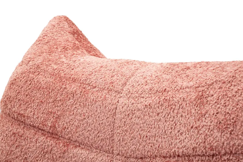 Poltrona design organico in tessuto bouclé per soggiorno moderno - MASK