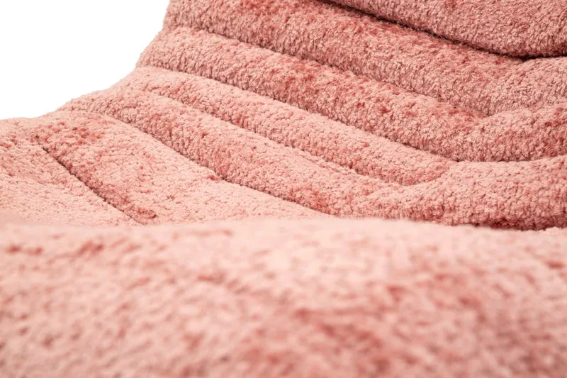 Poltrona design organico in tessuto bouclé per soggiorno moderno - MASK