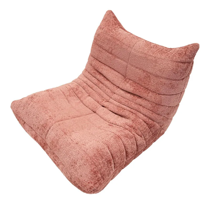 Poltrona design organico in tessuto bouclé per soggiorno moderno - MASK