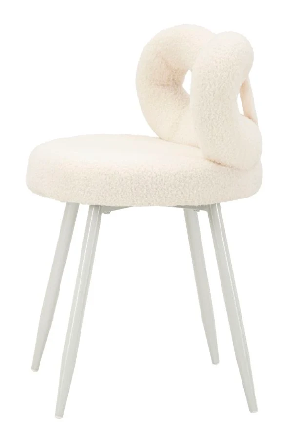Sedia design bouclé avvolgente per interni glamour contemporanei - ILARY