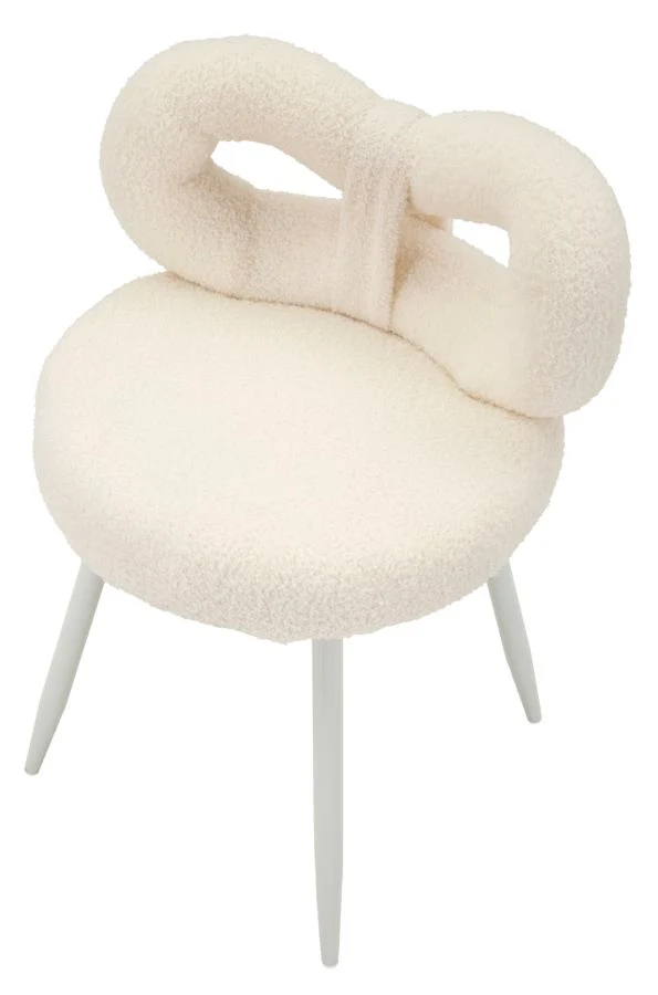 Sedia design bouclé avvolgente per interni glamour contemporanei - ILARY