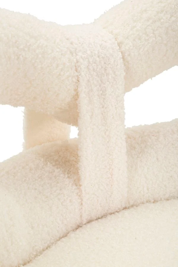 Sedia design bouclé avvolgente per interni glamour contemporanei - ILARY