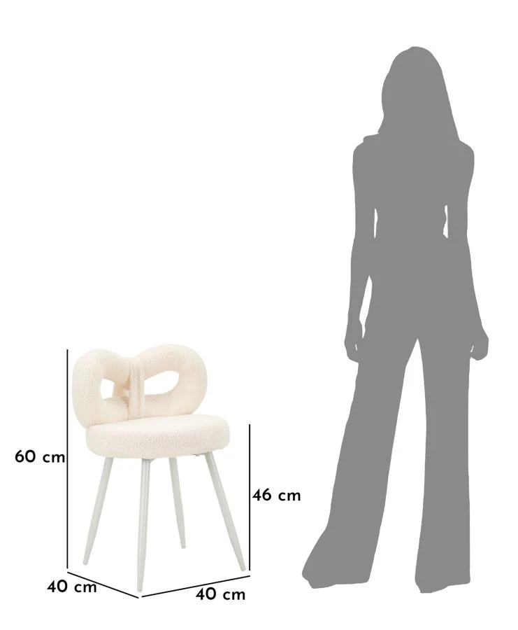 Sedia design bouclé avvolgente per interni glamour contemporanei - ILARY