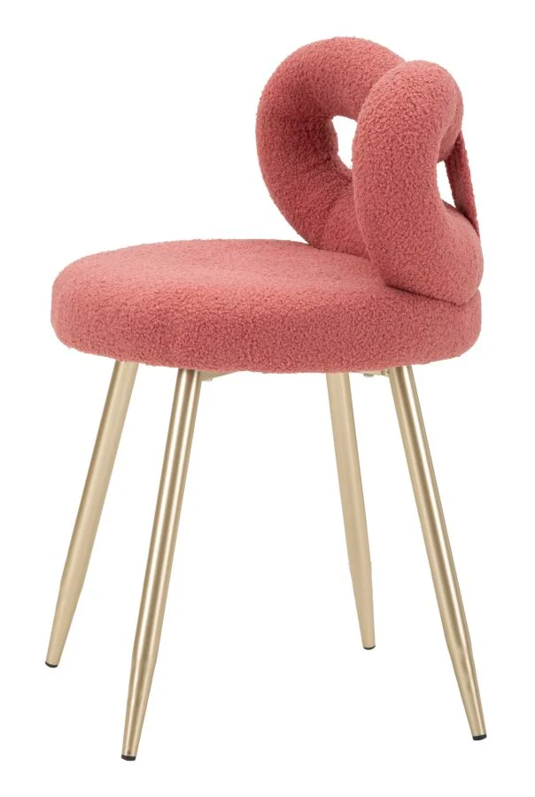 Sedia design bouclé avvolgente per interni glamour contemporanei - ILARY
