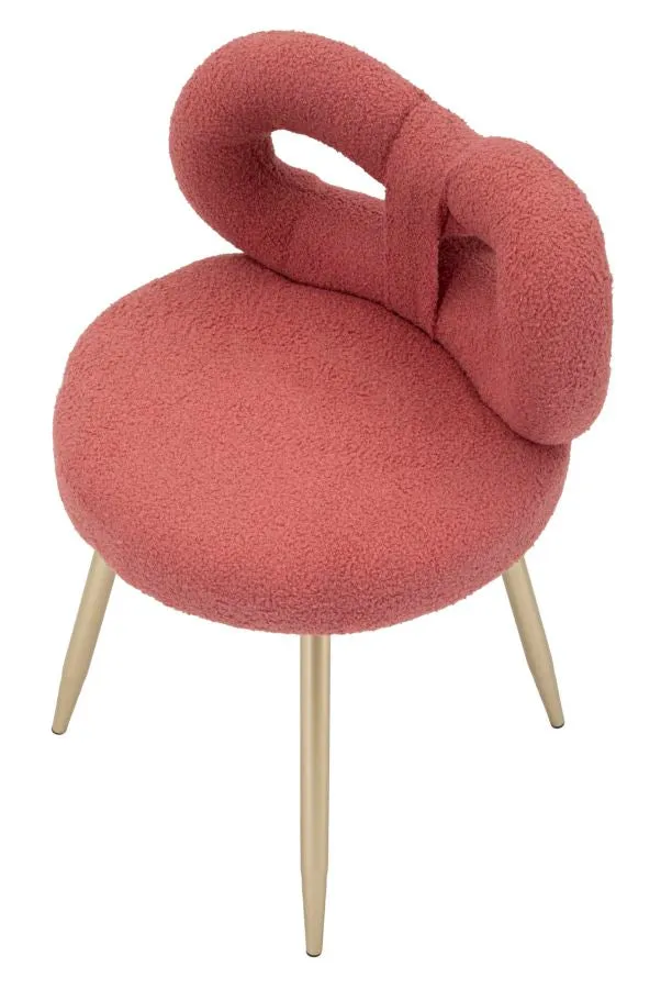 Sedia design bouclé avvolgente per interni glamour contemporanei - ILARY
