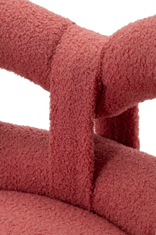 Sedia design bouclé avvolgente per interni glamour contemporanei - ILARY