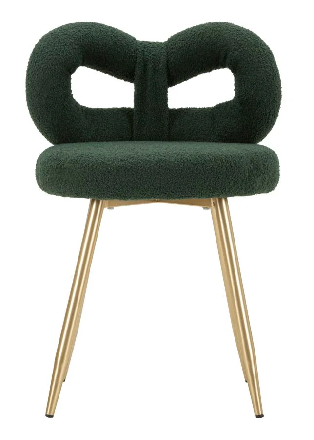 Sedia design bouclé avvolgente per interni glamour contemporanei - ILARY