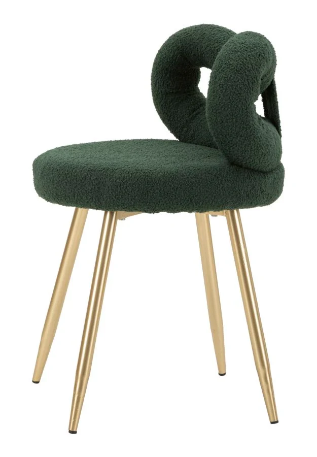 Sedia design bouclé avvolgente per interni glamour contemporanei - ILARY