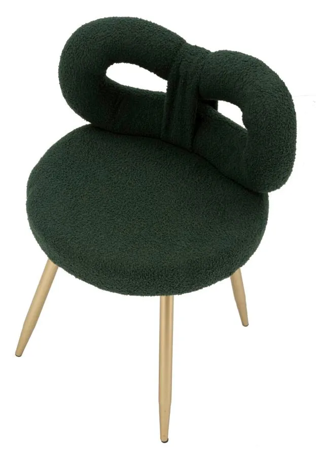 Sedia design bouclé avvolgente per interni glamour contemporanei - ILARY