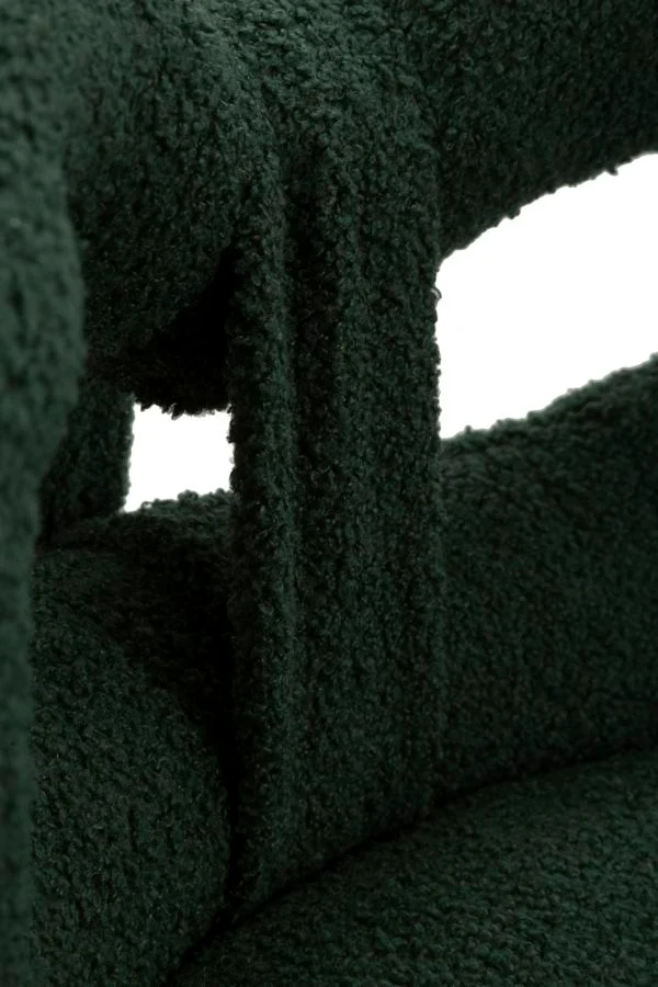Sedia design bouclé avvolgente per interni glamour contemporanei - ILARY