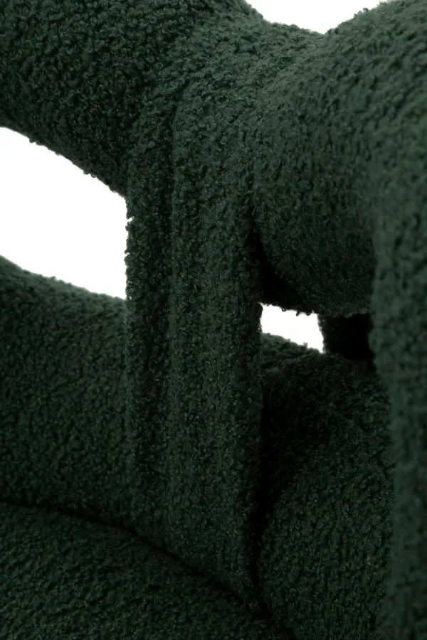 Sedia design bouclé avvolgente per interni glamour contemporanei - ILARY