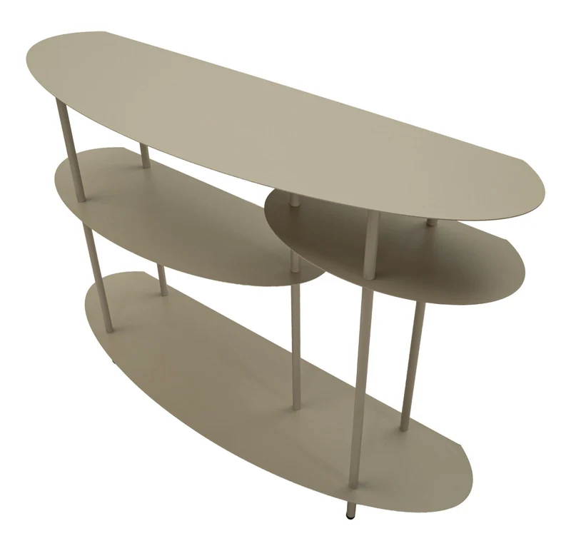 Consolle moderna con ripiano in finitura neutra 118x34x82 cm - SATURNO PLUS