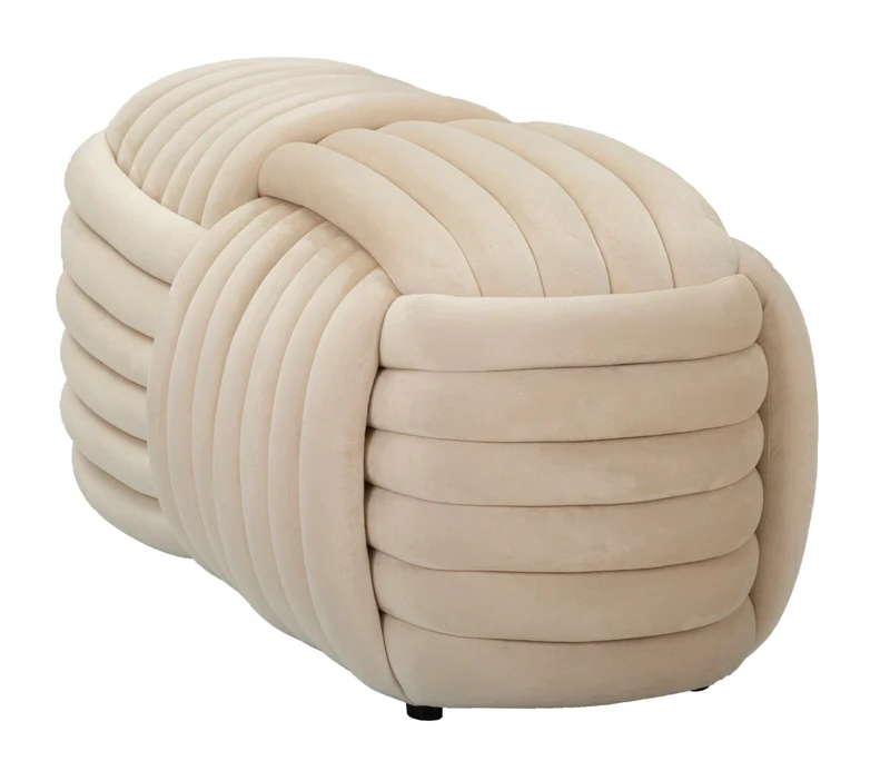 Panca imbottita color in tessuto 90x45x45 cm - SOFTY