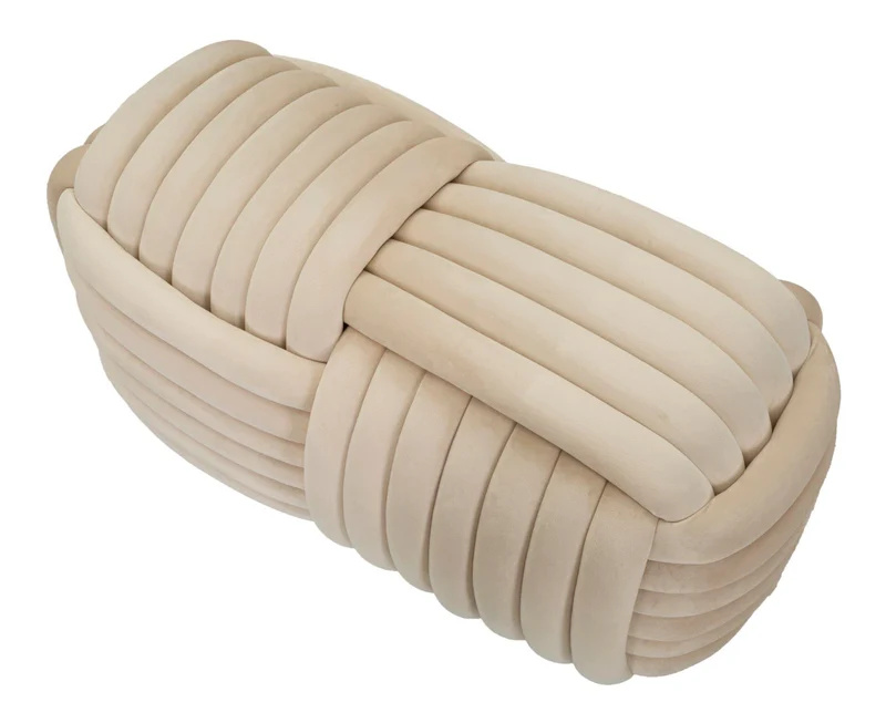 Panca imbottita color in tessuto 90x45x45 cm - SOFTY