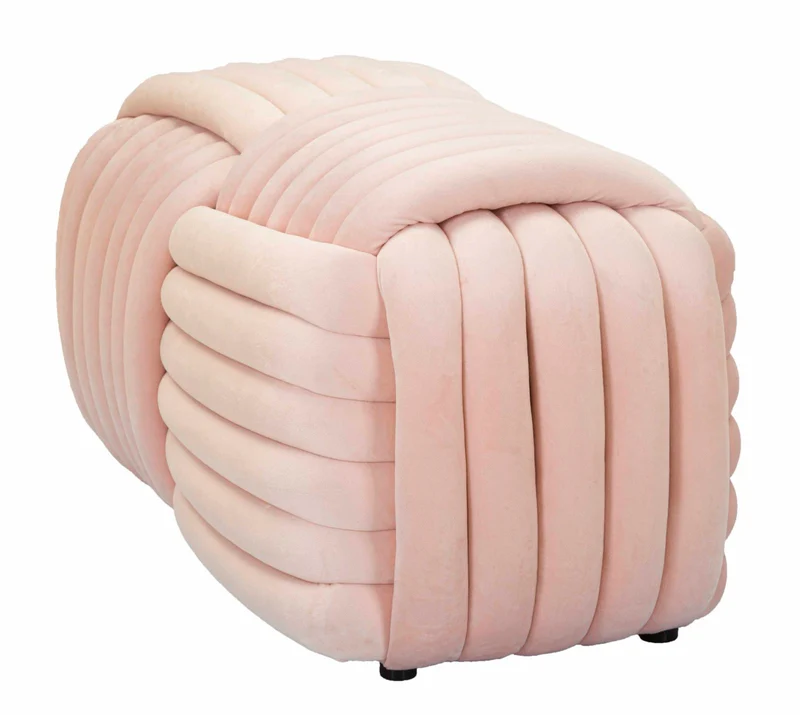 Panca imbottita color in tessuto 90x45x45 cm - SOFTY