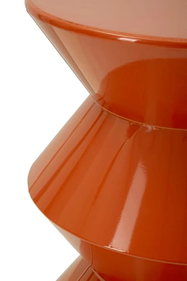 Tavolinetto rotondo in metallo dal design scultoreo moderno - ZAG