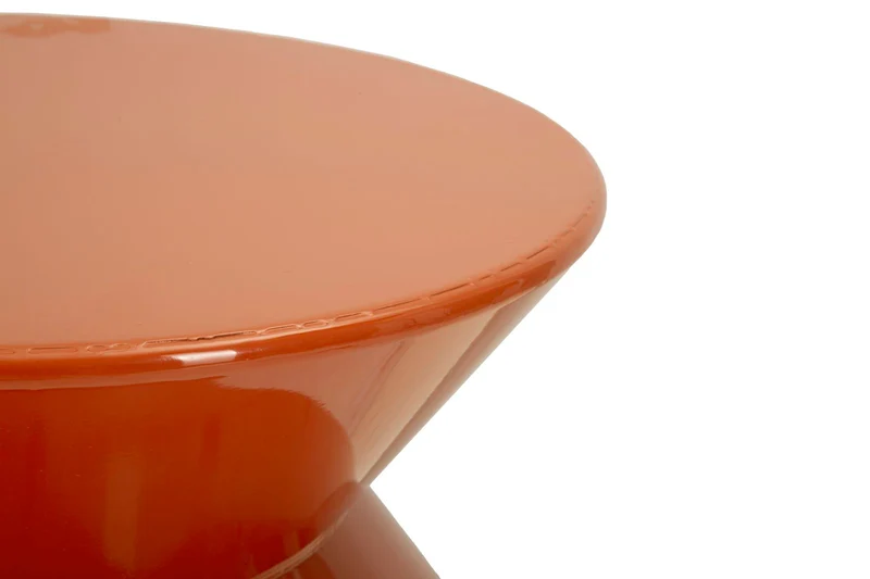Tavolinetto rotondo in metallo dal design scultoreo moderno - ZAG